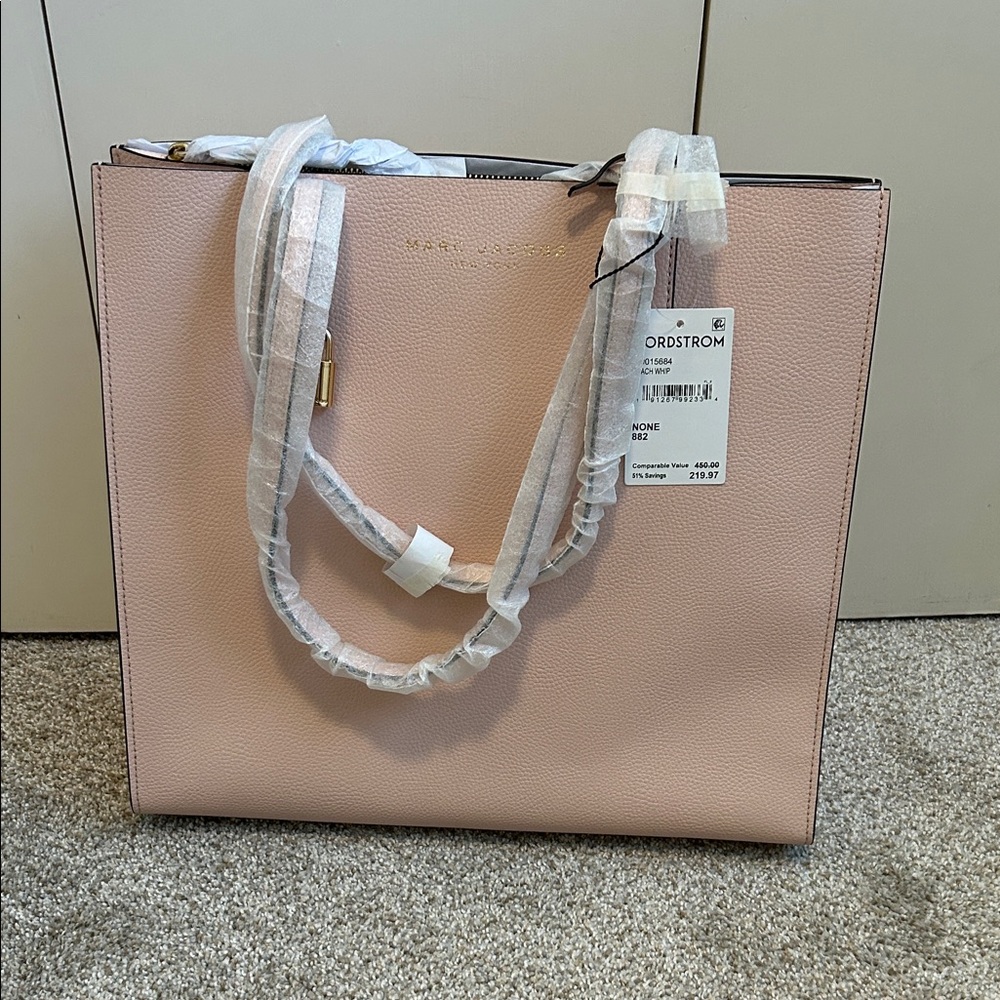 Marc Jacobs Grind peach Whip tote bag nwt